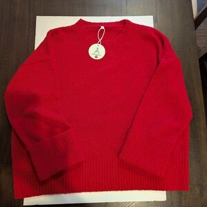 Cozy Red Crew Neck Sweater